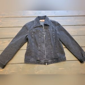 DB denim Dana Buchman black jean jacket size 6 petite